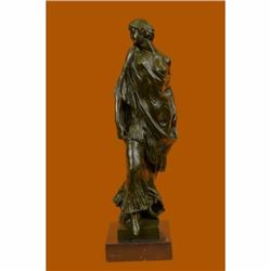 Signed Original Aldo Vitaleh 1920 Style Model Bronze Sculpture Marble Statue Art