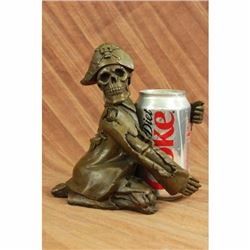 Hot Cast Pirate Skeleton Wine Holder Bronze Sculpture Statue Figurine Figural NR