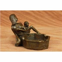 Art Deco Nude Nymph With Skeleton Bronze Sculpture Statue Figurine Sale Hot Cast