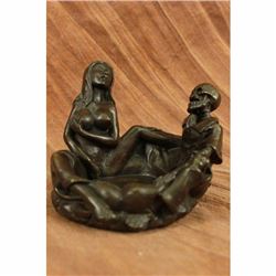 Fashion personality man gift decoration boyfriend skeleton with Nymph Bronze Art