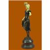 Image 2 : Signed Preiss Faux Bone and Pure Handcrafted Bronze Sculpture Sophisticated Lady
