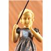 Image 5 : Signed Preiss Little Girl Fishing Bronze Sculpture Statue Figurine