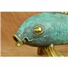 Image 5 : Signed Original Sea Bass Colorful Fish Ocean Bronze Sculpture Statue Figurine