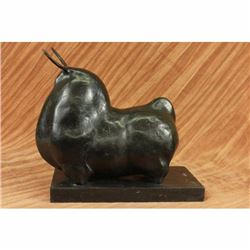 Large Dark Brown Patina Fighting Bull Modern Art by Botero Bronze Sculpture Sale