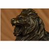 Image 5 : Hot Cast Hand Crafted African Lion Roaring Bronze Sculpture Marble Base Statue