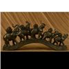Image 1 : Five Elephant Crossing a Bridge of $100 US Bill Sign of Wealth Power Bronze SALE