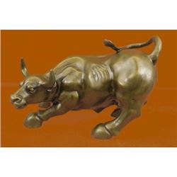 Large Original Stock Market Exchange Bull Hot Cast Art Deco Sculpture Figurine
