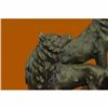 Image 4 : Signed Original Howling Wolf Bronze Sculpture Marble Base Statue Gift Decor Gift