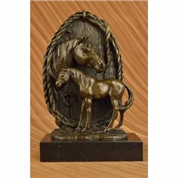 Rare Hot Cast Superb Horse Trophy Bronze Bust Sculpture Statue Figure Signed Art