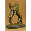 Image 4 : Two Large Wild Stallion Signed Original Art Deco Bronze Sculpture Statue Figure