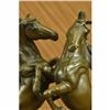 Image 5 : Two Large Wild Stallion Signed Original Art Deco Bronze Sculpture Statue Figure