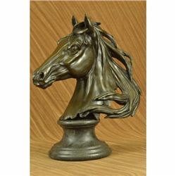Original Milo Gorgeous Bust Horse Head Bronze Sculpture Art Deco Figurine Figure