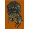 Image 1 : Hot Cast Wall Mount Hound Dog With Rabbit Bronze Sculpture Statue Figurine Decor