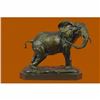 Image 1 : Massive Happy Indian Elephant Sign of Good Luck and Fortune Bronze Sculpture Art