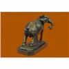 Image 4 : Massive Happy Indian Elephant Sign of Good Luck and Fortune Bronze Sculpture Art