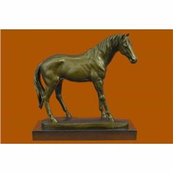 Large Art Deco Hot Cast Collectible Arabian Racing Horse Bronze Sculpture Figure
