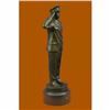 Image 4 : Hand Crafted Police Officer in Uniform Bronze Sculpture Marble Base Statue Deco