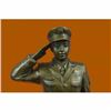 Image 5 : Hand Crafted Police Officer in Uniform Bronze Sculpture Marble Base Statue Deco