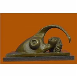 Signed Original Limited Edition 11/30 Abstract Female Bronze Sculpture Figurine