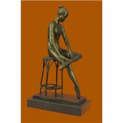 Edgar Degas Ballerina Bronze Sculpture Marble Base Figurine Figure Sale Home Art