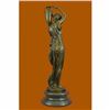 Image 4 : Signed Carrier Victorian Lady with water Jug Bronze Sculpture Marble Base Statue