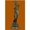 Image 1 : INCREDIBLE QUALITY MID CENTURY DORE HAND MADE BRONZE MAIDEN WITH VASE FIGURE ART