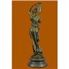 Image 3 : INCREDIBLE QUALITY MID CENTURY DORE HAND MADE BRONZE MAIDEN WITH VASE FIGURE ART