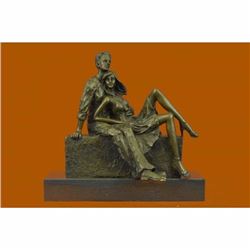 Abstract Modern Art Romantic Couple Anniversary Gift Bronze Sculpture Statue Art