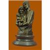 Image 1 : Signed Original a Couple Embracing Their Love child Bronze Sculpture Statue