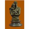 Image 3 : Signed Original a Couple Embracing Their Love child Bronze Sculpture Statue