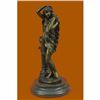 Image 2 : Classic Patoue Female Figure Nude Bookend Bronze Marble Statue Sculpture Gift