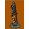 Image 3 : Classic Patoue Female Figure Nude Bookend Bronze Marble Statue Sculpture Gift