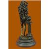 Image 4 : Classic Patoue Female Figure Nude Bookend Bronze Marble Statue Sculpture Gift