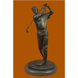 13 Tall Bronze Statue Vintage Golfer Golfing Trophy Bobby Jones Sculpture SALE