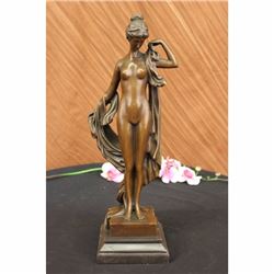 Bronze Sculpture Sweet and Demure Nude Woman Bronze Sculpture Original Figurine