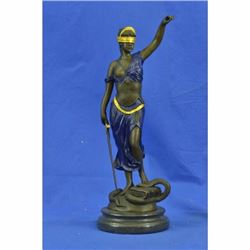 Hot Cast Tall Red Patina Blind Justice Lawyer Graduation Gift Bronze Sculpture