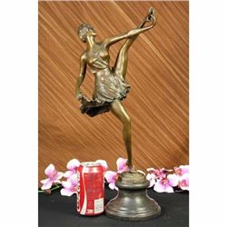 THE RUSSIAN DANCER ART DECO MARBLE BASE HOT CAST BRONZE SCULPTURE REAL