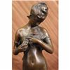Image 2 : Jean Patou Woman w/ Bird Bronze Sculpture