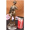 Image 2 : Art Deco Bronze Sculpture Statue Figure Boy  Violin
