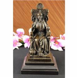 Art Deco Bronze Sculpture Statue Figure Bible Jesus NR Religious Art