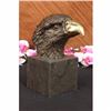 Image 2 : DETAILED EAGLE BRONZE marble BUST HEAD ART SCULPTURE ART DECO BIRD ANIMAL