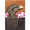 Image 3 : DETAILED EAGLE BRONZE marble BUST HEAD ART SCULPTURE ART DECO BIRD ANIMAL