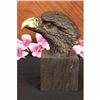 Image 5 : DETAILED EAGLE BRONZE marble BUST HEAD ART SCULPTURE ART DECO BIRD ANIMAL