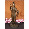 Image 4 : SIGNED BRONZE STATUE ROMAN GOD OF WAR WARRIOR MILITARY SCULPTURE ON MARBLE