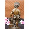 Image 4 : 13 Sign Bronze ART Nude The little boy Holding Apple