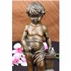 Image 5 : 13 Sign Bronze ART Nude The little boy Holding Apple