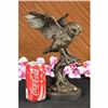 Image 2 : Owl on a Branch Wings Spread Bronze Statue