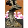 Image 5 : Owl on a Branch Wings Spread Bronze Statue
