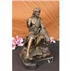 Image 1 : Real Bronze Metal Statue on Marble Christian St. Joseph Jesus  Lamb
