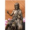 Image 4 : Real Bronze Metal Statue on Marble Christian St. Joseph Jesus  Lamb